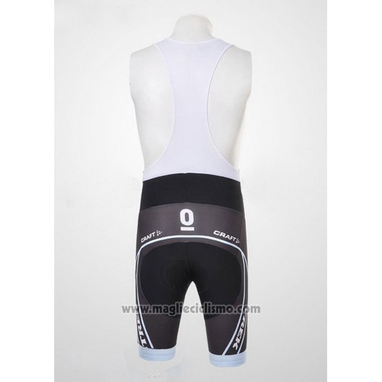 2011 Abbigliamento Ciclismo Trek Leqpard Celeste e Nero Manica Corta e Salopette